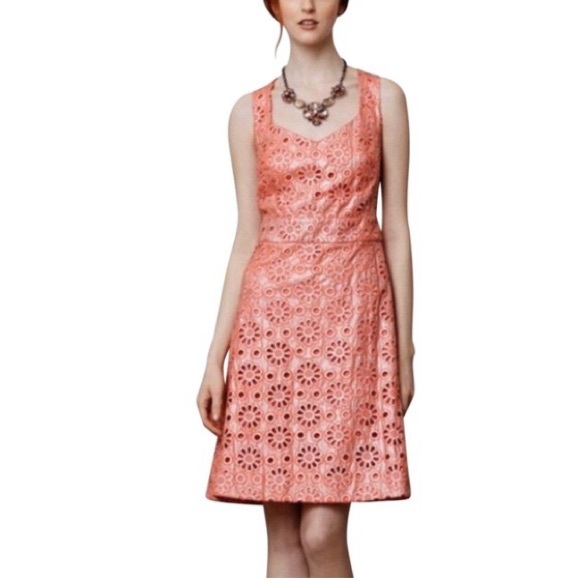 Anthropologie Maeve Coralshine Summer Dress Size 2 - Picture 1 of 11